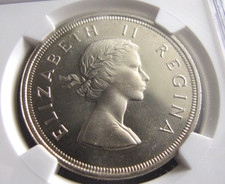 South Africa KM51 5 Shillings 1957 NGC PL62 (see comments below)