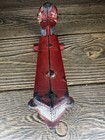 Vintage Auburn Rubber Red Toy Tractor with Driver 1950s Farm Toy — photo 7