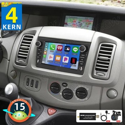 DAB+ Android 15 Carplay Autoradio Für Renault Trafic MK2 OPEL Vivaro A GPS Navi