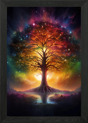 Space Of Tree Framed Wall Art Poster Canvas Print Picture