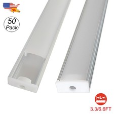 2M Aluminum Led Channel Silver With Frosted Cover For Led Strip Under Cabinet