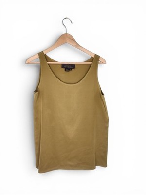 Nordstrom Classiques Sleeveless Silk Vintage Tank Top in Olive Green Size 4