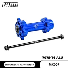 GPM Alloy 7075 Rear Wheel Hub Hex Larger Inner Bearings LOSI 1/4 Promoto MX SM