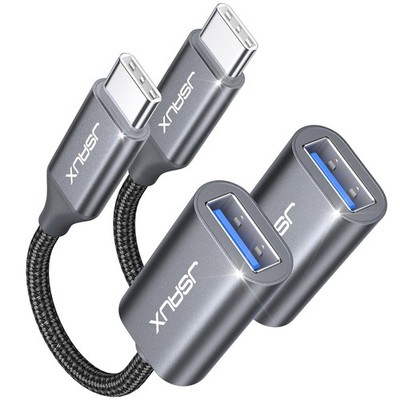 JSAUX USB C to USB 3.0 Adapter [2 Pack], USB C Male to USB Female OTG Cable Adap