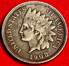 1908 Indian Head Cent Penny XF Details Sharp Strike US Type Coin Collector JC683