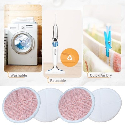 Scheuermopp Pads 6 Stück Reinigungsmittel Maschinenwaschbar Tiefenreinigung