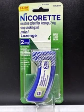 Nicorette Nicotine Lozenges - Mint - 2MG - (20CT) *New Style Vial - Exp. 04/2026