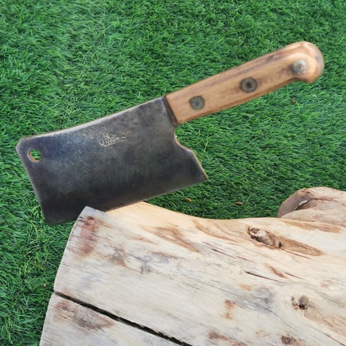1800's Antique Gerlach Warszawa Poland Cleaver Butcher Knife Axe Rare Collectibl