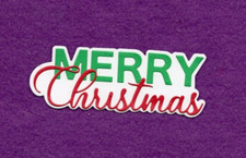 MERRY CHRISTMAS 18 die cuts scrapbook cards