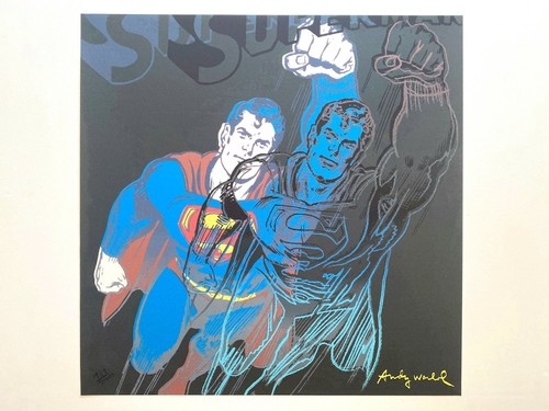 ANDY WARHOL RARE 1986 LMT EDTN LARGE FINE ART LITHOGRAPH PRINT " SUPERMAN " 1981 - Picture 8 of 12
