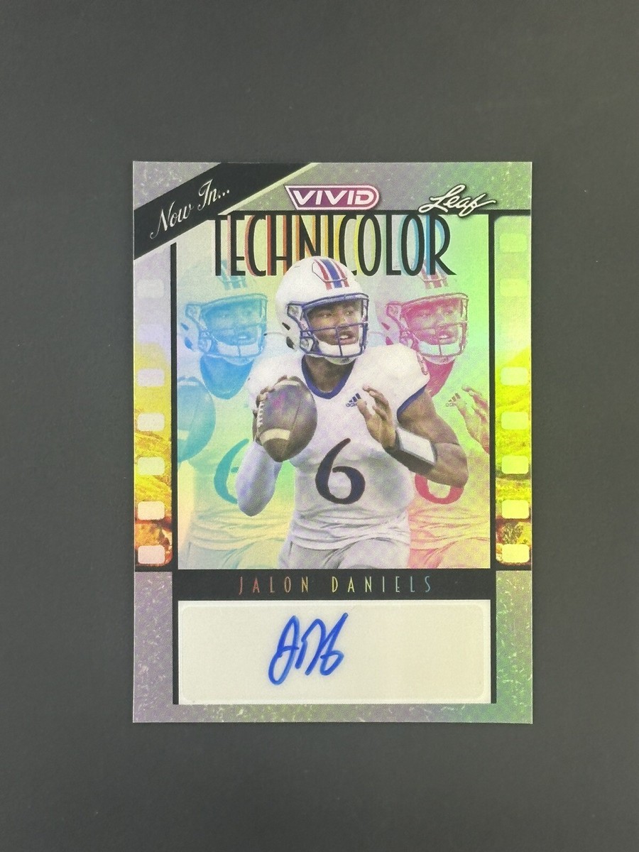 Jalon Daniels Auto 2024 Leaf Vivid Color Technicolor Kansas RC
