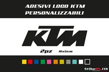 Logo ktm Scritta 2 pz Adesivo in Vinile Moto Scooter Casco 2pz