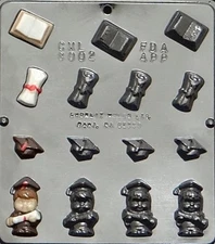 Graduation Assortment Small Chocolate Candy Mold  8002 NEW