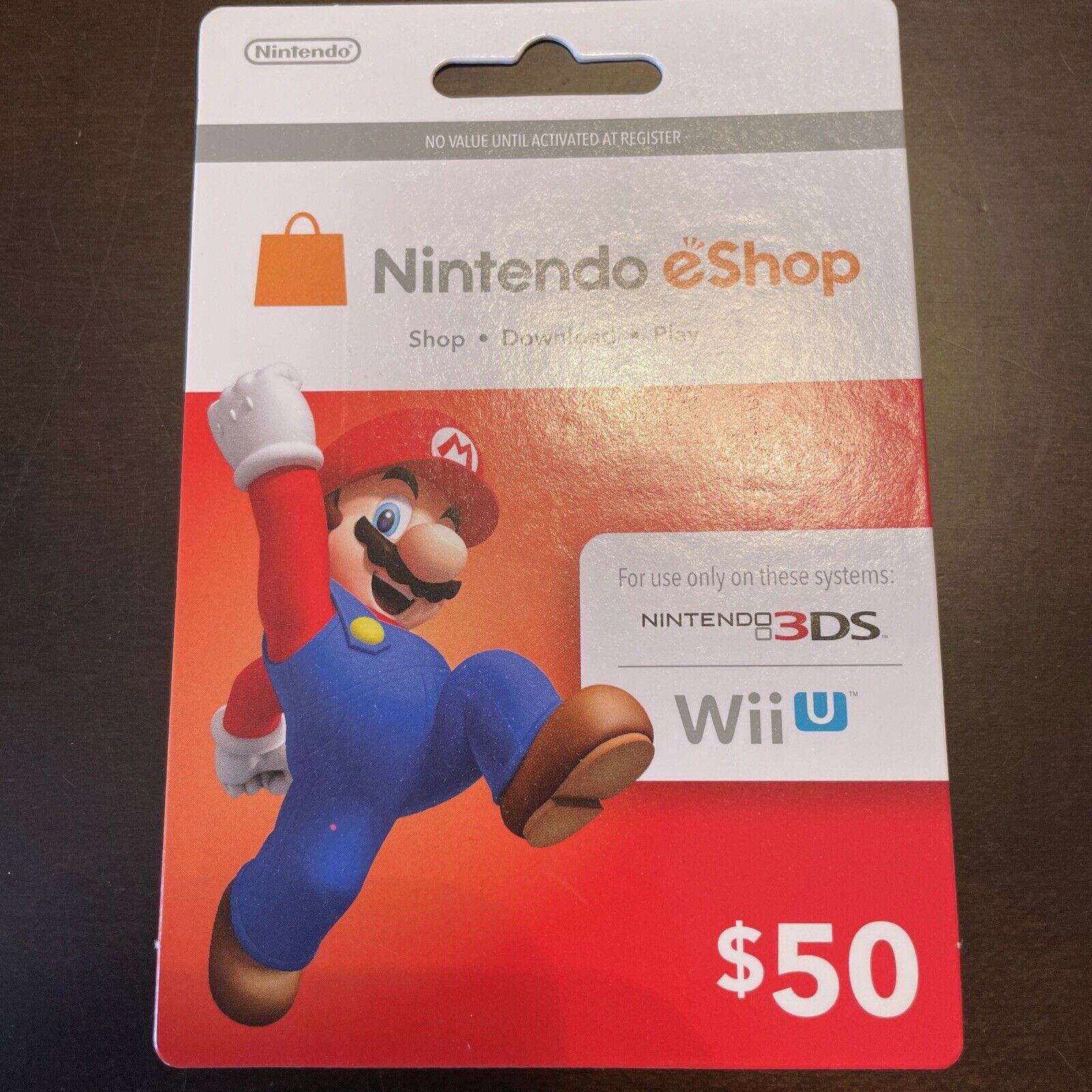 Super Mario Princess Peach Nintendo eShop Prepaid Card 3000 (Used no value)