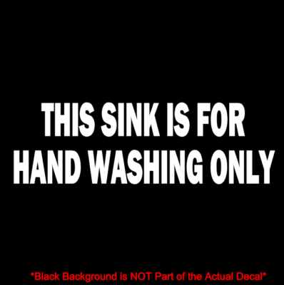 #ad #ad THIS SINK IS FOR HAND WASHING ONLY VINYL DECAL STICKER RESTAURANT FOOD SERVICE $3.49