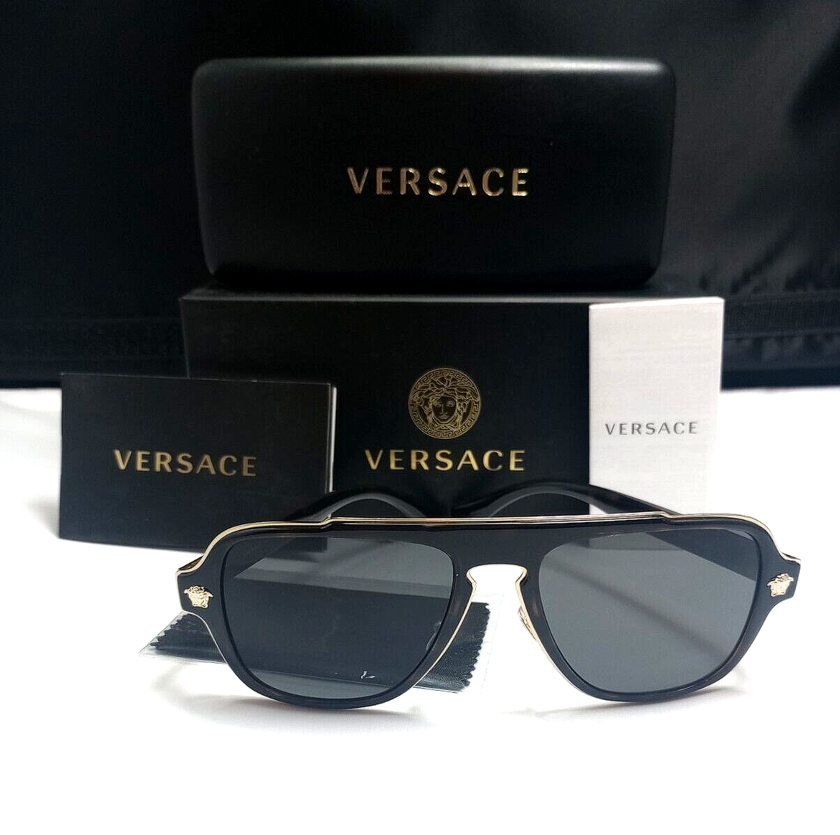 VERSACE MEDUSA CHARM SUNGLASSES OVE2199 12524T Havana/Dark 