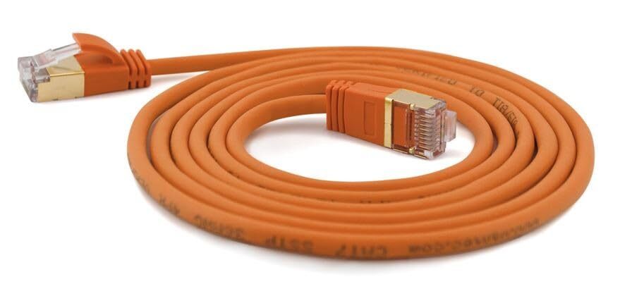wantecWire 7148 Ultra Slim Patch Cable Orange Orange Länge 3m