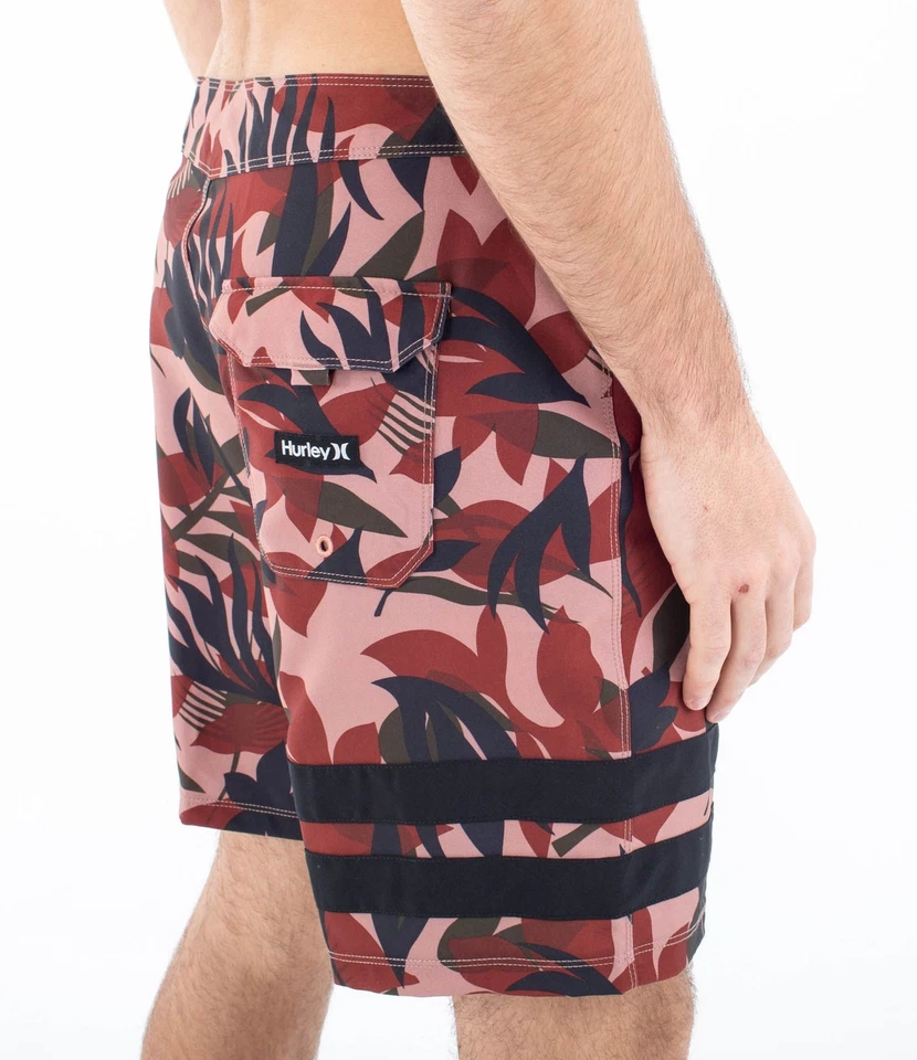 Costume Uomo Hurley Boardshort 18" Block party - Bordeaux - Imagen 3 de 4