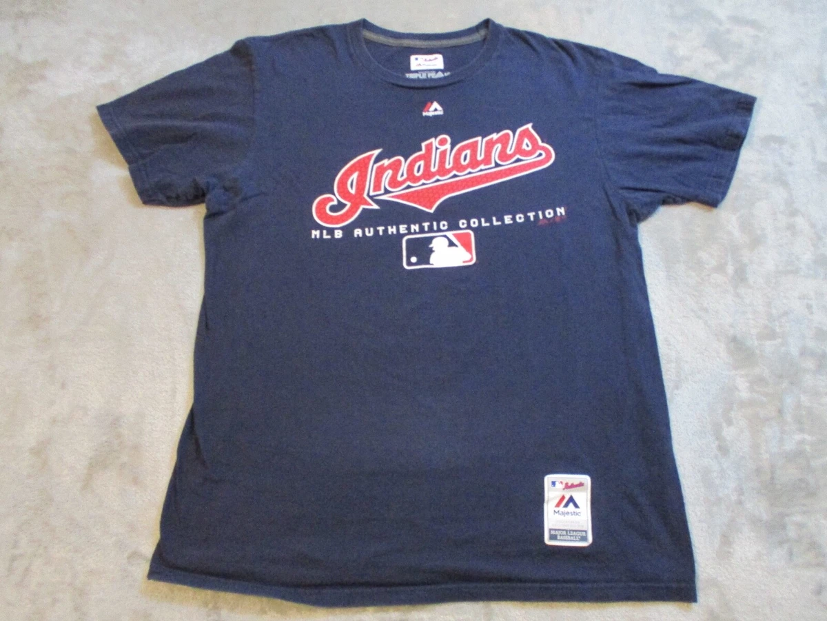 Cleveland Indians Shirt Adult Large Blue Red Logo MLB Baseball