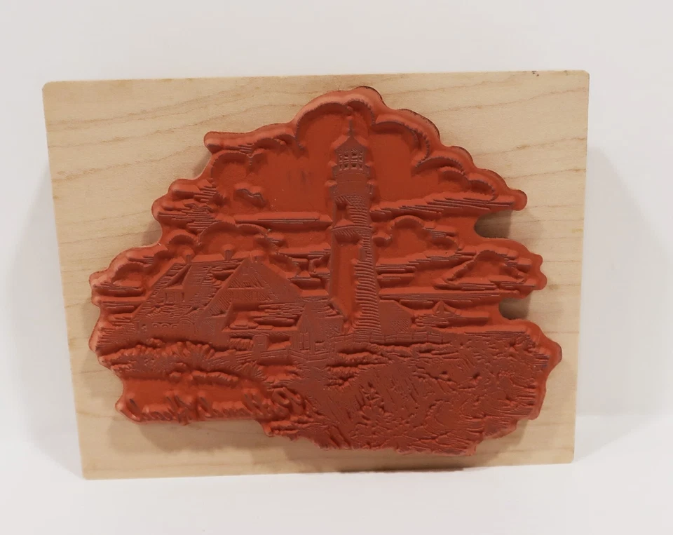 Sello de goma montado en madera PSX 1999, K-2779 Portland Head, faro Foto 2 de 3