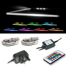 RGB Remote Control LED Light Glass Shelf Clips Set