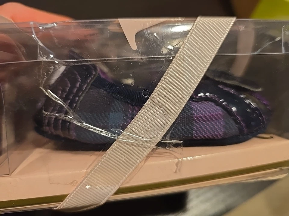 Zapato a Cuadros Juicy Couture Púrpura Negro Talla 4 Bebé 9-12 Meses Foto 3 de 4