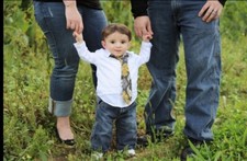 Boys Neck Tie Photo Prop Small Shop Adjustable Size 2-6 Years Old Gray Design