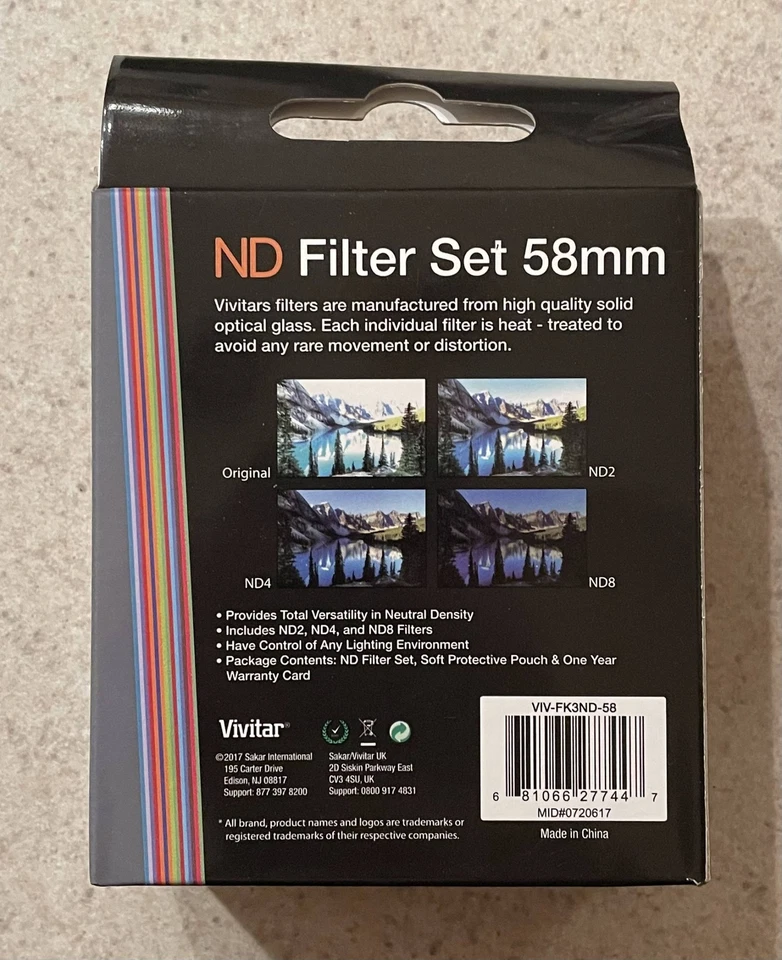 Vivitar VIV-FK3ND-58 3-Piece 58mm Multi-Coating Neutral Density Glass Filter Set - Image 3 of 4