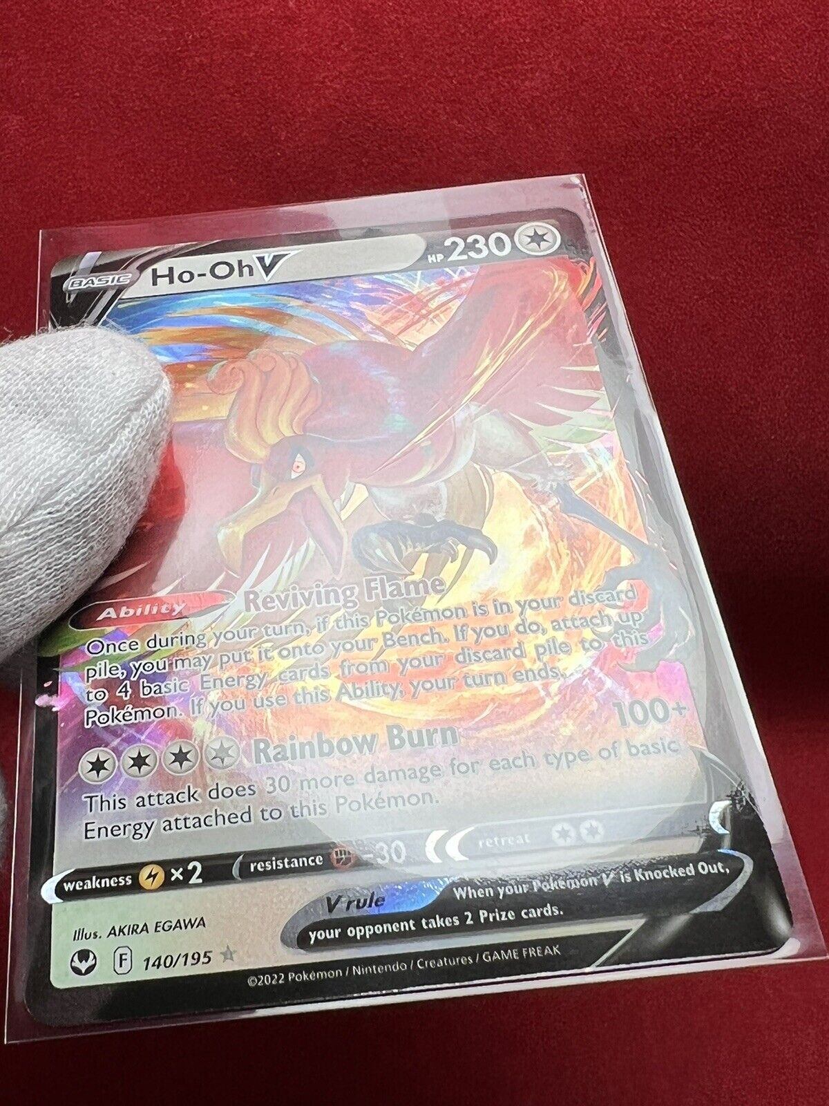 Ho-oh V 2022 Pokemon Silver Tempest Card # 140/195 – VTC