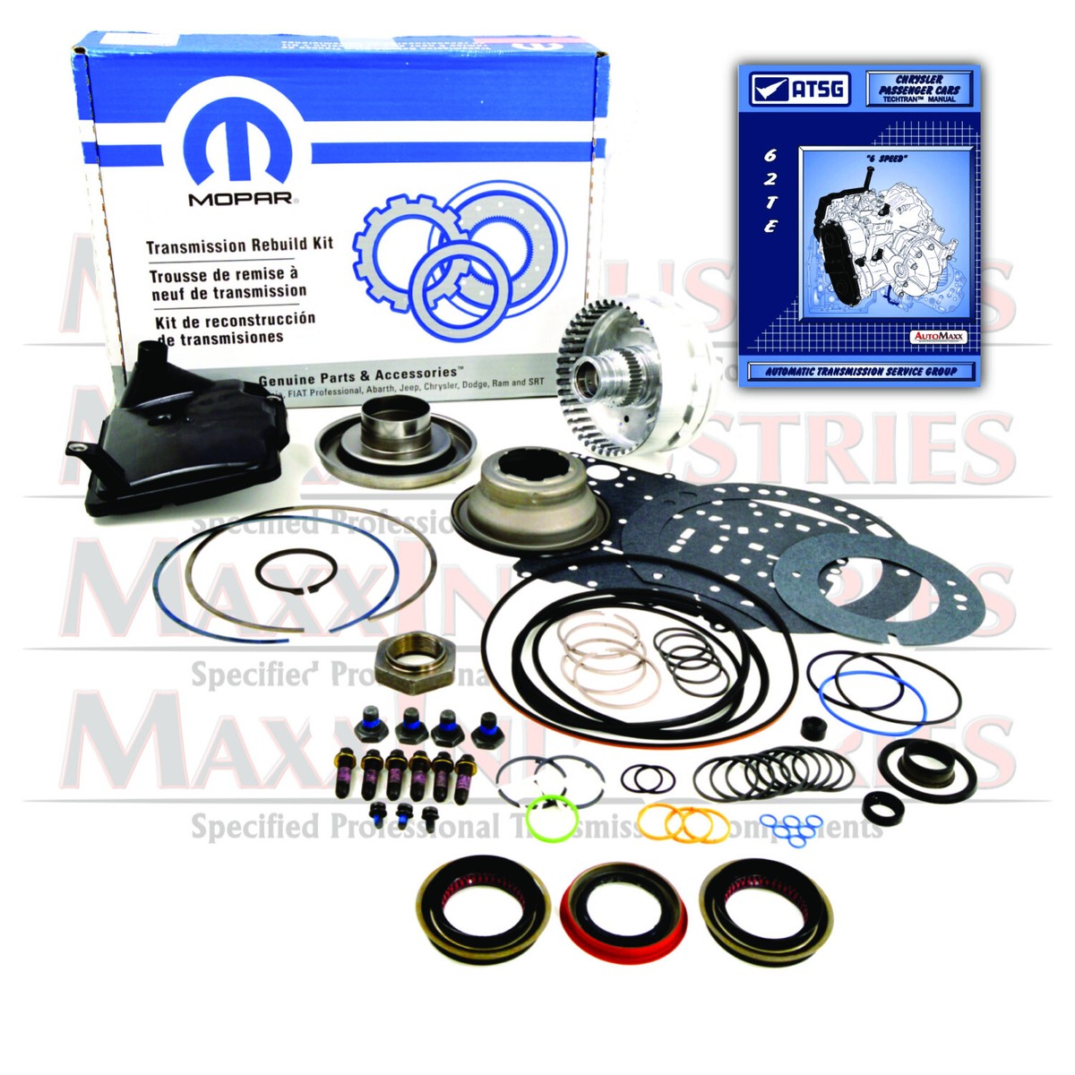 62TE Transmission Rebuild Kit with ATSG Rebuild Book 2006+ Caravan