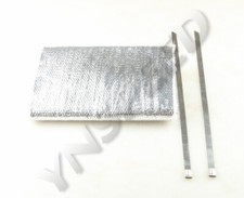 Us Ship 7 X 22 Aluminum Starter Heat Shield Wrap With Stainless Steel Zip Tie