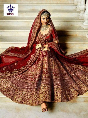 maroon golden lehenga choli