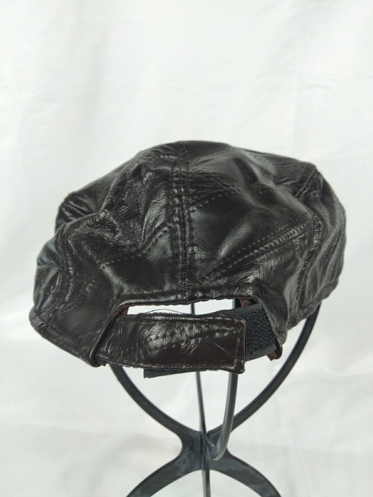 Vintage Leather Flat Cap Paperboy Motorcycle Riding Hat eBay