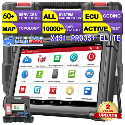 2025 LAUNCH X431 PRO3S+ V2.0 HDIII KFZ OBD2 Diagnosegerät ECU Für 12V 24V HD LKW
