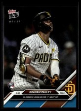 2024 Topps Now 20 Graham Pauley San Diego Padres Rookie RC Blue Parallel 06/49