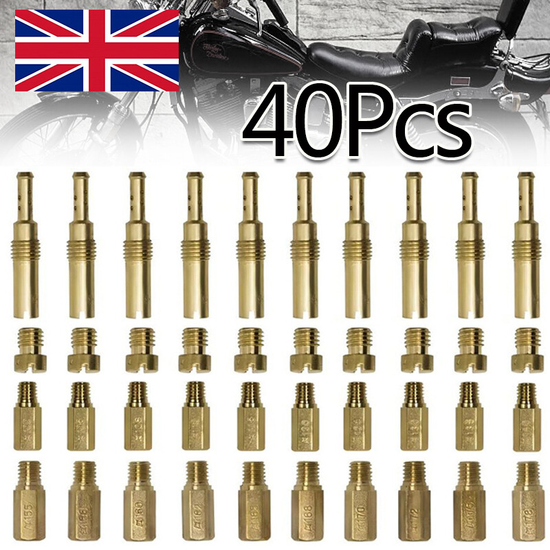 40Pcs For PWK Keihin OKO Carbs Carburetor Main Jets with Slow Pilot