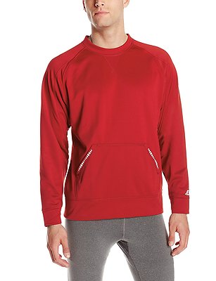 Russell Athletic Men's Technical Performance Fleece Crew Sweatshirt Red Large