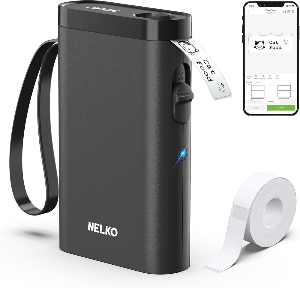 Bluetooth Mini Label Printer P21 with Tape for Wireless Labeling