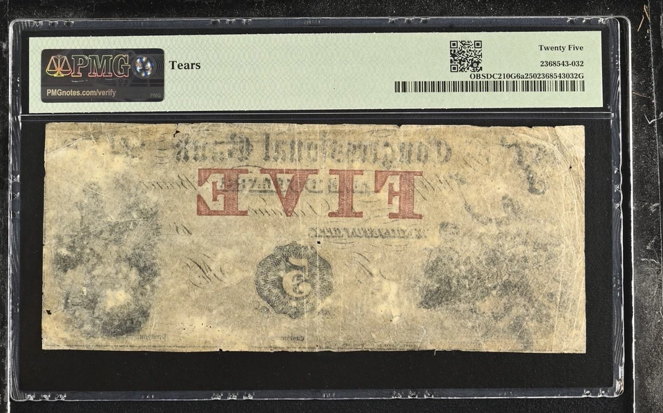 DC $5 WASHINGTON DC The Congressional Bank 1850s PMG VF25 Haxby DC-210 G6a - Image 4 of 4