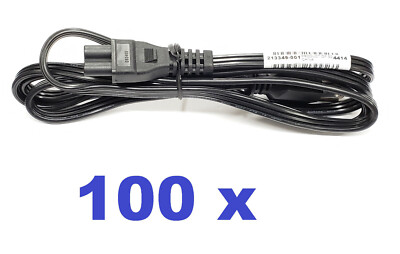 HP 213349-001 Power cord 3 wire conducto Has straight (F) C5 receptacle Lot 100