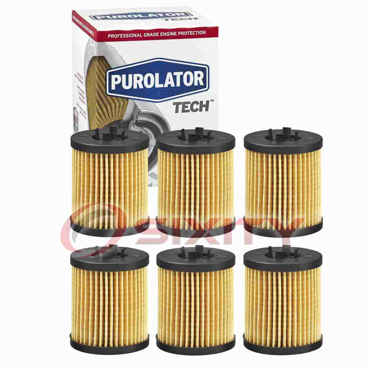 6 pc Purolator TECH TL15309 Engine Oil Filters for X5309 WP2224 WEC-8806 pl