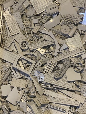 Lego Bulk Color LIGHT GRAY Bricks Plates Specialty Parts 500 Pieces Random