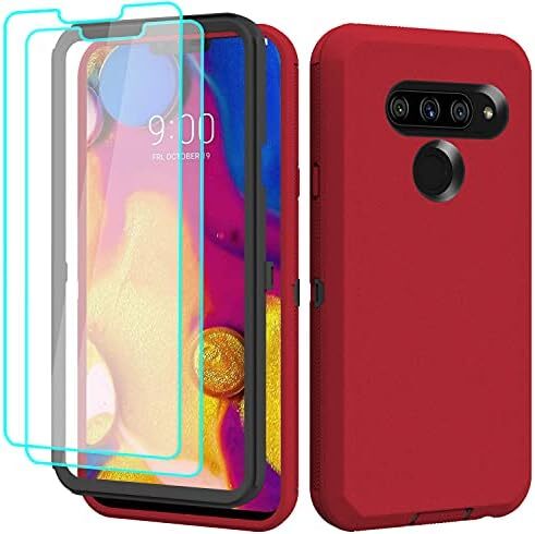 for LG V40 ThinQ Case, LG V40 Case, with 2 x Screen Protector Full Body Triple L