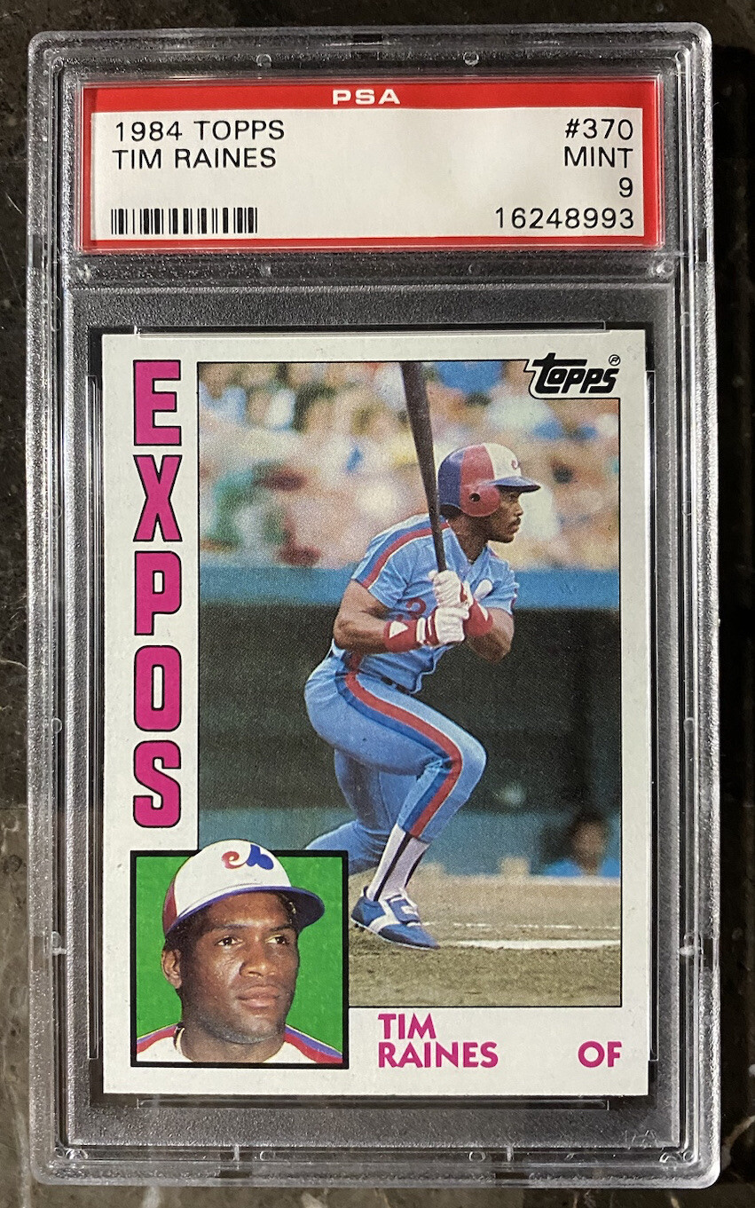 1984 Topps #370 Tim Raines HOF Expos PSA 9 Mint