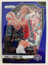 2024 Panini Prizm WNBA #82 Karlie Samuelson Blue Velocity Prizm Mystics