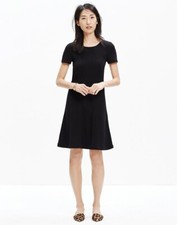 Madewell Women's Black Gallerist Dress size L Short Sleeve style E0941 CGK