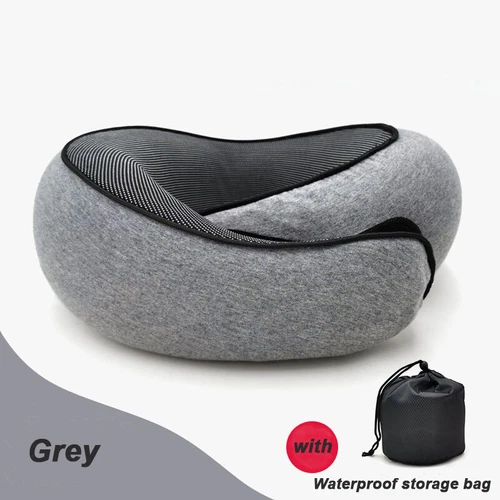 Travel Neck Pillow Memory Foam Portable Soft U Shaped Pillow Neck Head Support - Picture 14 of 17