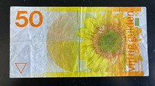 netherlands 50 gulden 1982 Van Gogh sunflower honey bee pre-Euro banknote