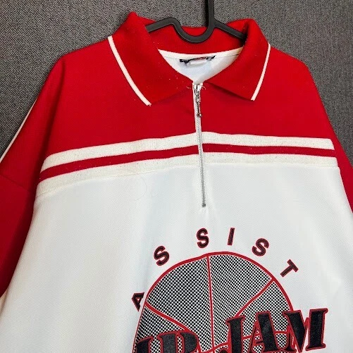 Camisa Base Camp Masculina Extra Grande/2XL Branca Vintage Hip Hop Oversized Air Jam Sport Y2k - Imagem 2 de 4