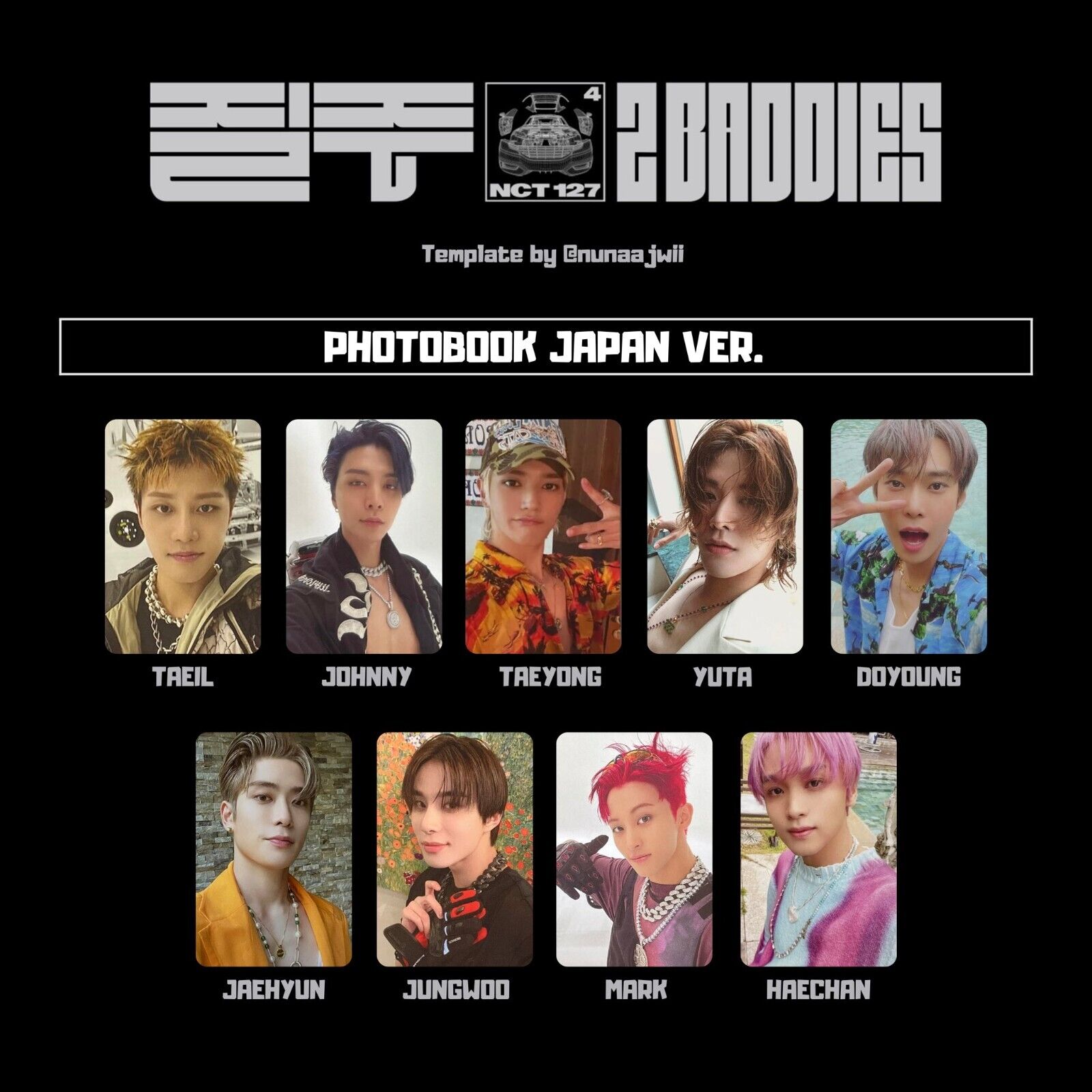 NCT 127 NCT127 2 Baddies JAPAN ver. official Photo card Photobook Digipack  PC